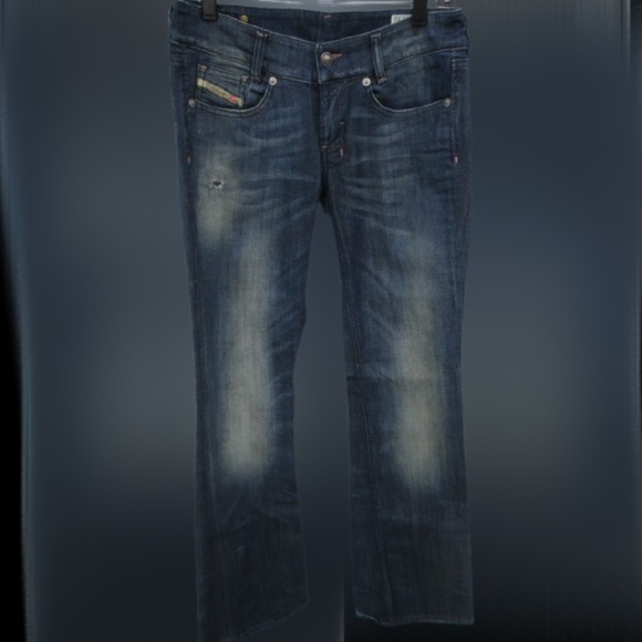 Diesel Louvely Jeans 28L 32W Women Stretch Blue - Picture 1 of 9